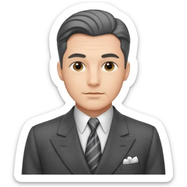 A person wearing a 1940s suit sticker