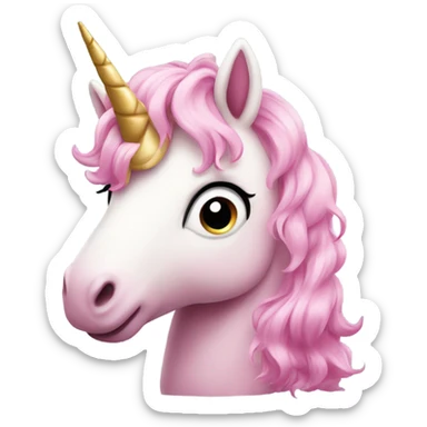 Pink cute unicorn  sticker