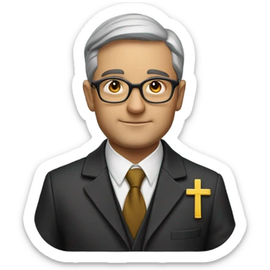 A professor CEO who is also a Catholic deacon sticker