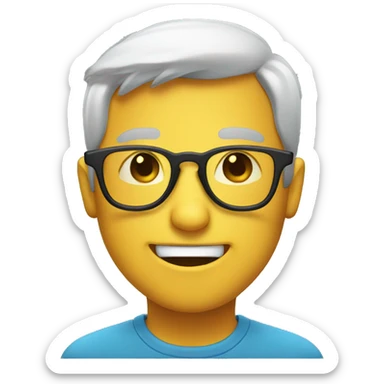 Emoji smirking with glasses sticker