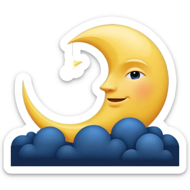 Sun and moon sticker