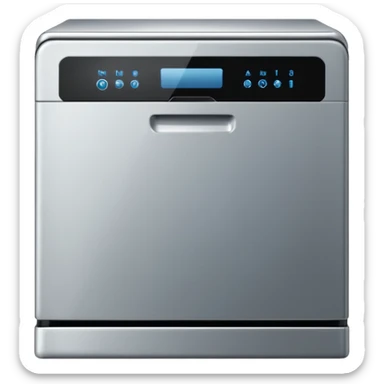 dishwasher emoji in style of apple sticker