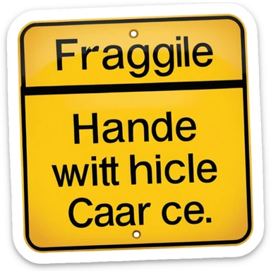 handle with care warning sticker