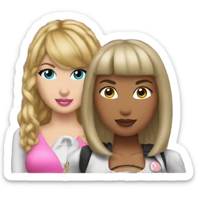 Taylor Swift with Nicki Minaj sticker
