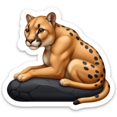 cougar and panther  sticker