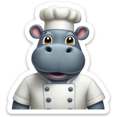 Hippo baker sticker
