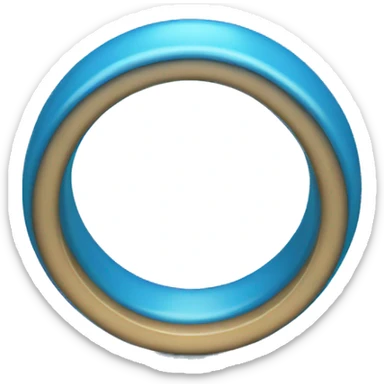 Blue ring circle bright blue sticker