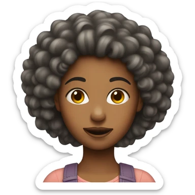 Girl with mousy hair sticker