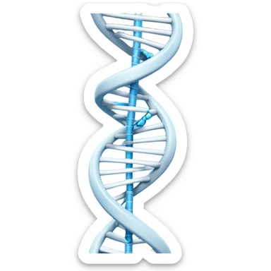 3D render of DNA Helix, forensic investigation aesthetic, sterile clinical lighting, cool blue undertones, sharp high-contrast details, professional clean look. sticker