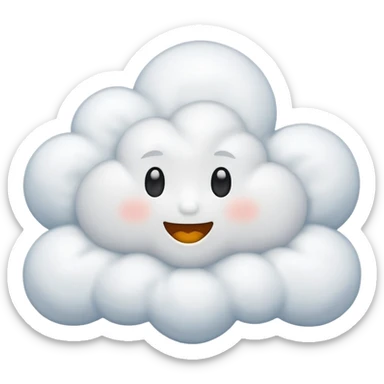 cloud happy sticker
