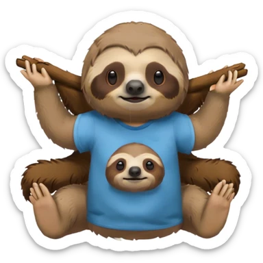 Oso perezoso con una camiseta que diga Chankuap sticker