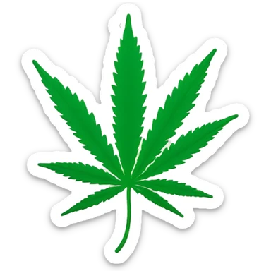 marijuana leaf sticker