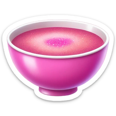 Pink soup with glitter  sticker
