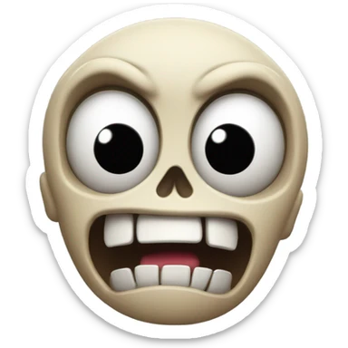 Skull emoji mind blown sticker