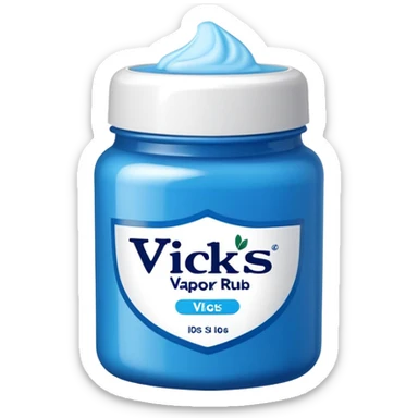 Vicks vapor rub sticker