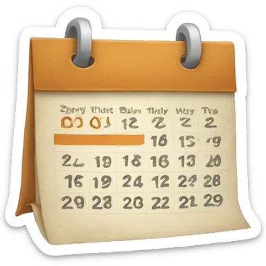 calendar October 22  sticker