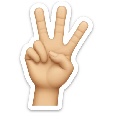Three-finger salute sticker