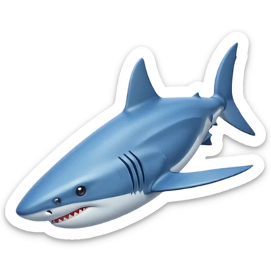 Put blue Nike shoes on the fins of the shark sticker