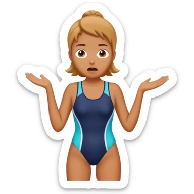 Requin choquer en maillot de bain  sticker