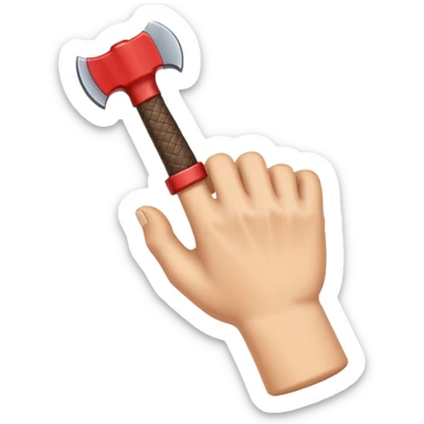 Generate axe em jacks hand sign which is kind of like an “L” made with your thumb, pointer, and middle finger — sticker