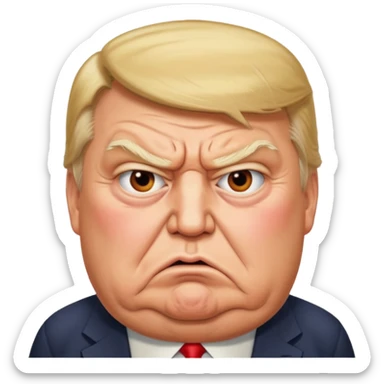 uSE THIS AS A REFERENCE PICTURE TO CREATE AN ANGRY, ELDERLY, OBESE DONALD TRUMP EMOJI sticker