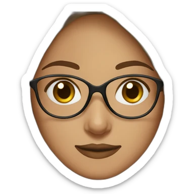 brown hijabi glasses female teacher sticker