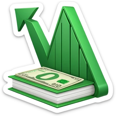 bank ledger or register with an upward arrow emoji for opening balance sticker