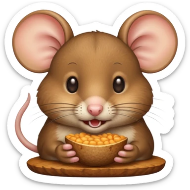 mouse eating sticker