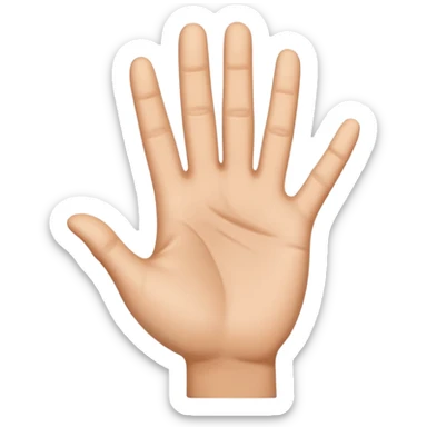 Makes the hand lower and facing upwards  sticker