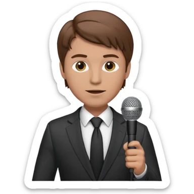 Public Speaker man with mic sticker