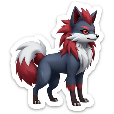 Zoroark-Zorua-Lycanroc (midnight form)-hybrid full body sticker