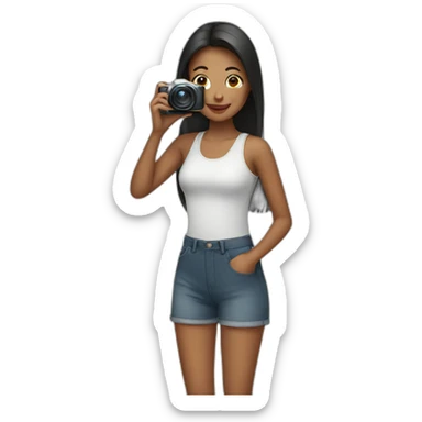 Girl take a photo. sticker
