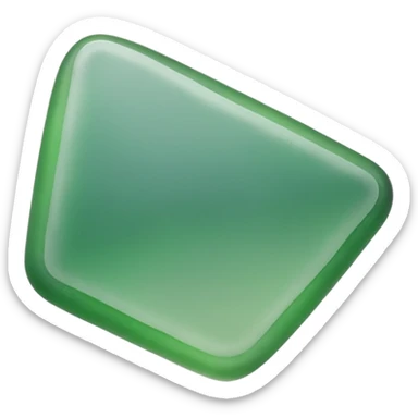 greenish sea glass with uneven edges sticker