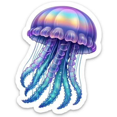 Crystallized jellyfish  sticker