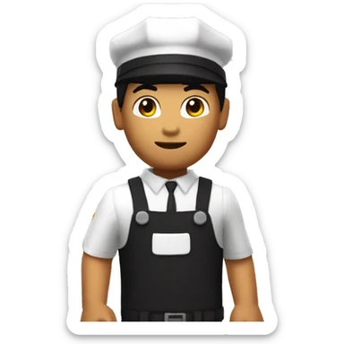 roblox character in barista uniform and pitcher in hand sticker