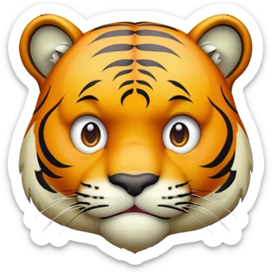 tiger face monkaS meme nervous sweating for Twitch emote sticker