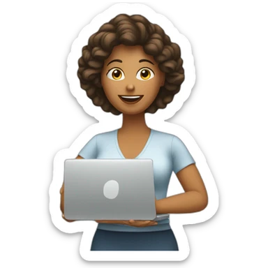 woman-earning-money-whit-computer sticker