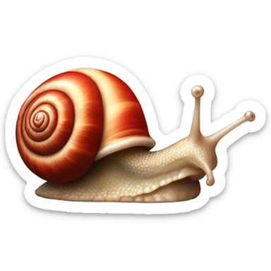Snail holding a heart  sticker