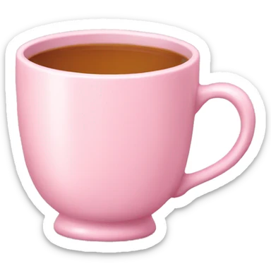 Light pink Tea cup  sticker