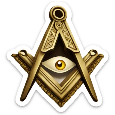 Masonic square and compasses sticker