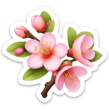 peach blossom sticker