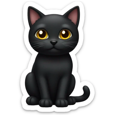 black cat sticker