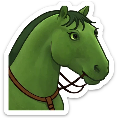Horse in sadle sticker