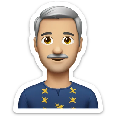 european man wearing a dress  sticker