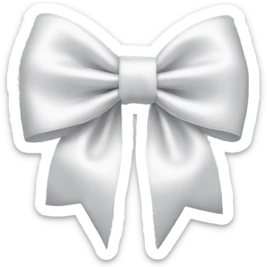 white satin bow sticker