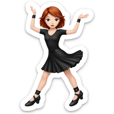 irish woman dance shoes sticker