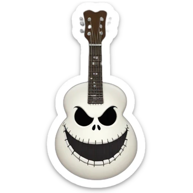 Jack Skellington guitare sticker