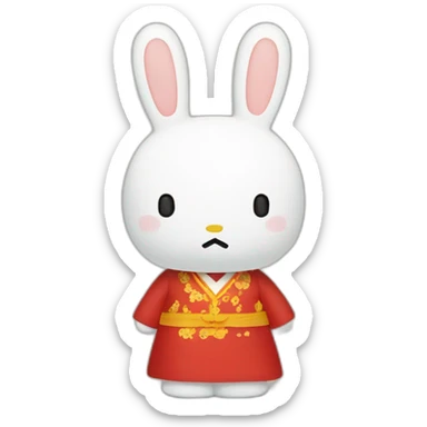 Miffy with Vietnam traditional dress sticker