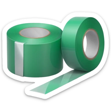 make light Green wide tape rolling on the floor sticker
