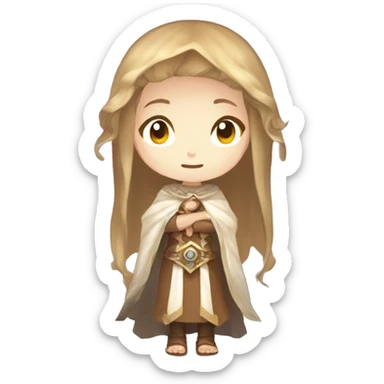 ragnarok online high priestess with light brown hair sticker